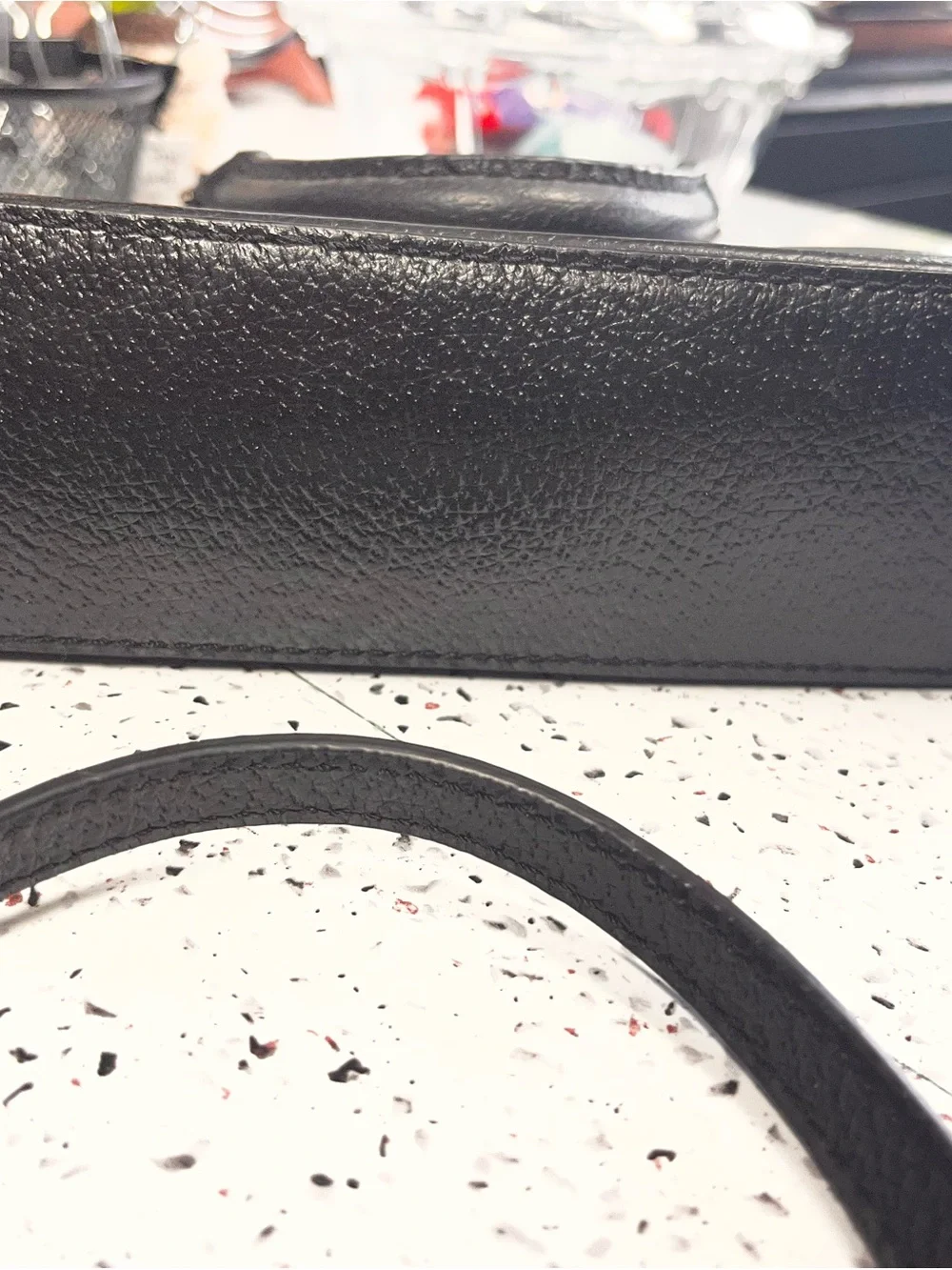 kate spade Black Pebbled Leather Mini Satchel with Removable Strap